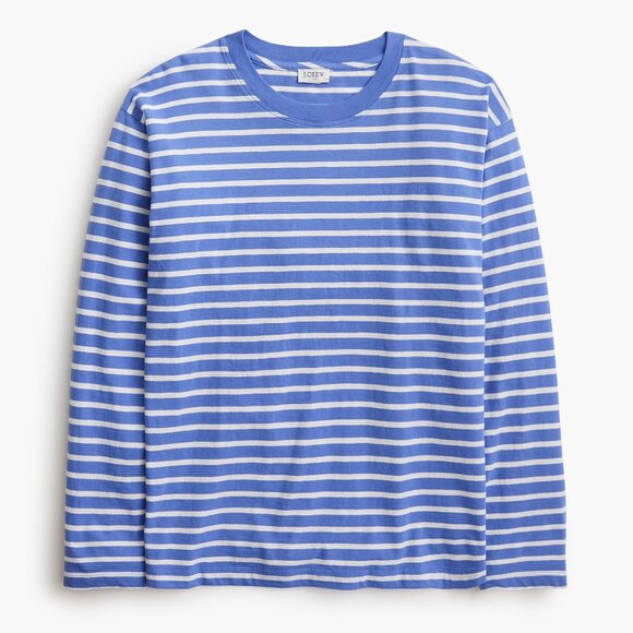 NWT J.Crew Factory Long-sleeve Striped Tee - Picture 1 of 2